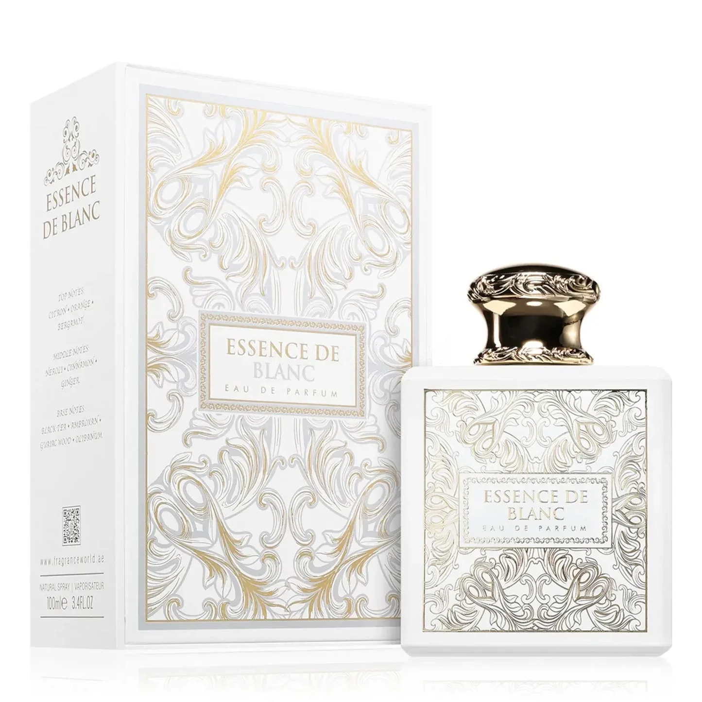 Fragrance World French Avenue Essence De Blanc EDP Unisex 3.4 Fl Oz - Image 2