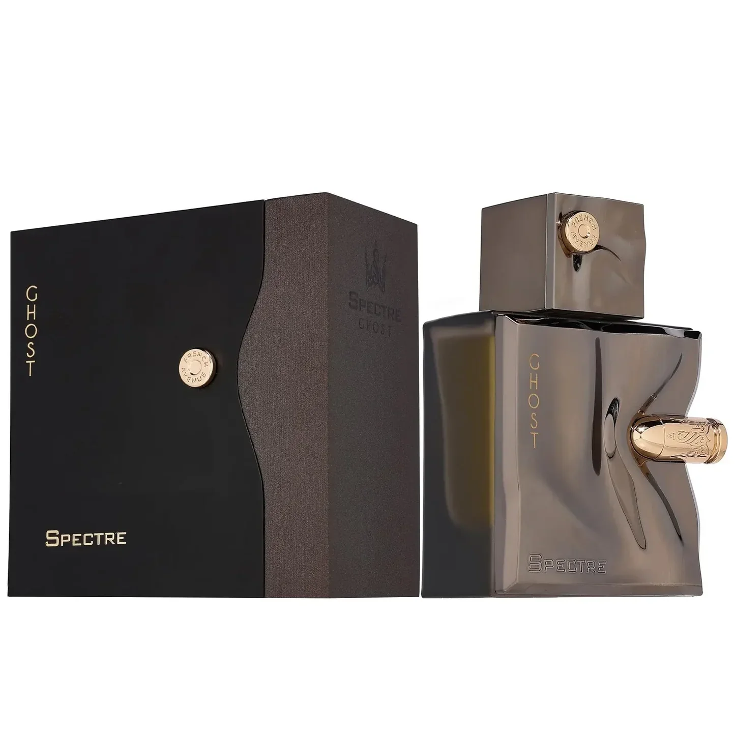 French Avenue 2 Piece Eau de Parfum Gift Set (Fragrance World French Avenue Liquid Brun EDP Unisex 3.4 Fl Oz + Fragrance World Spectre Ghost Eau De Parfum Spray for Men, 2.7 Ounce)